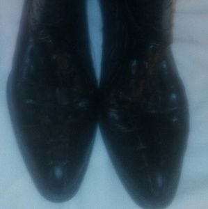 Mens aligator leather boots